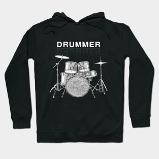 Drummer Drumsticks Drumming Band Member Hoodie